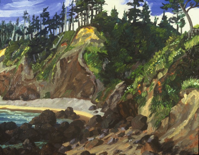 Beach II; oil on canvas, 65 x 80 cm, 1988