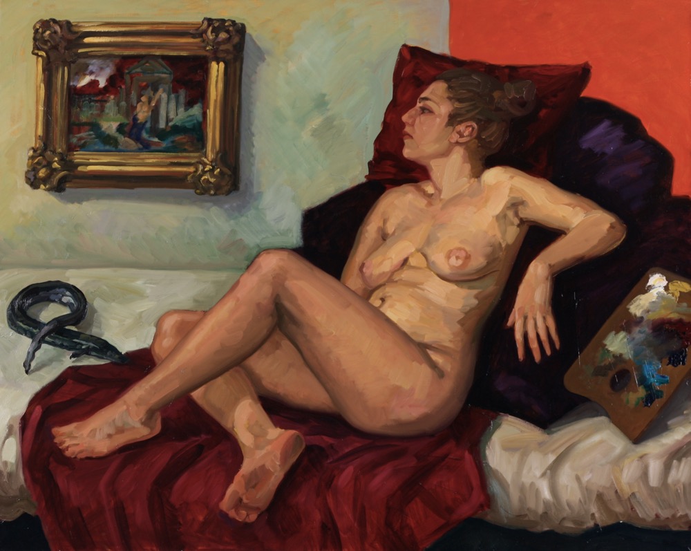 Nude with Moreau; oil on canvas, 120 x 150 cm, 2007