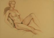 Figure Study; chalk on paper, 76 x 112 cm, 2006
