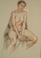 Figure Study; chalk on paper, 70 x 50 cm, 2006