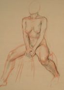 Figure Study; chalk on paper, 70 x 50 cm, 2006