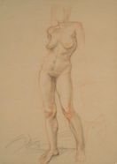 Figure Study; chalk on paper, 70 x 50 cm, 2006