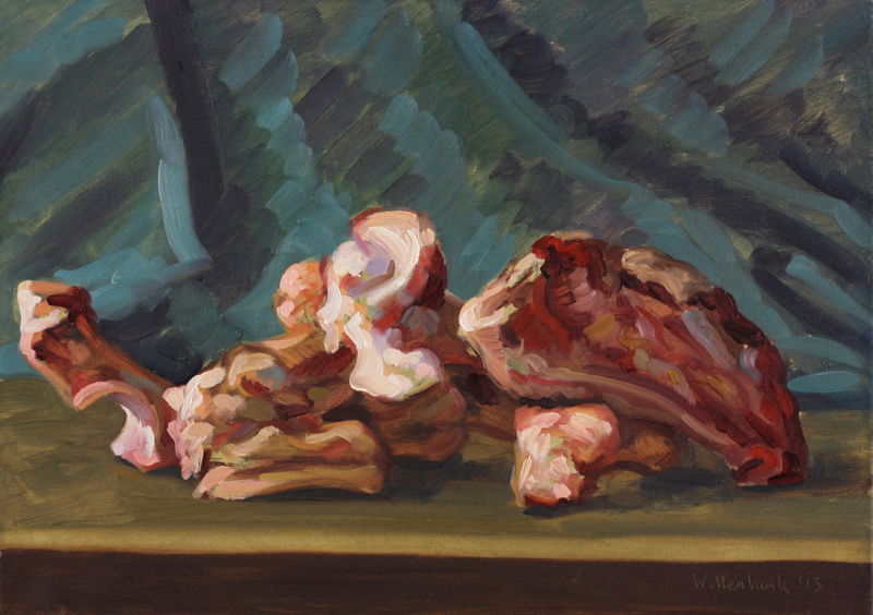 Meat and Bones I; oil on canvas, 50 x 70 cm, 2014