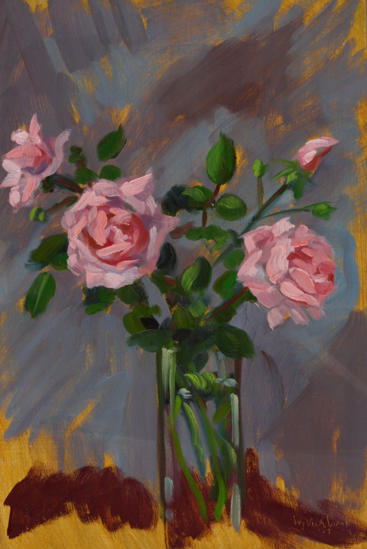 Roses II, oil on board, 46 x 30 cm, 2011