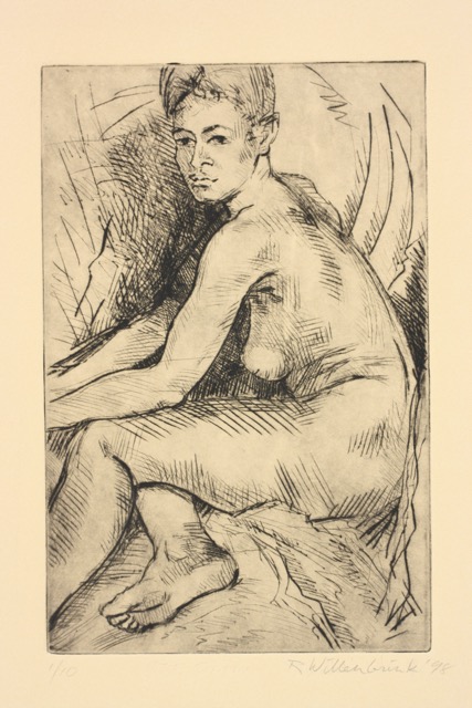 Figure Study; etching, 20 x 12 cm, 1996