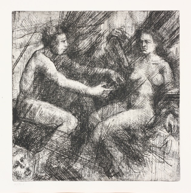 Venus & Vulcan; etching, 25 x 25 cm, 2000