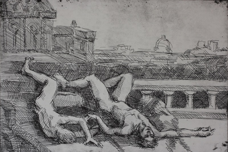 Iconoclasm; etching, 16 x 25 cm, 2004