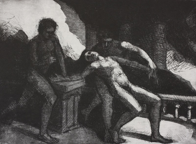 Iconoclasm; etching and aquatint, 24 x 32 cm, 2004