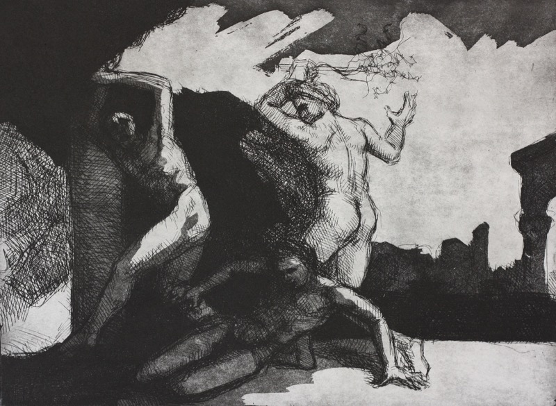 Iconoclasm; etching and aquatint, 24 x 32 cm, 2004
