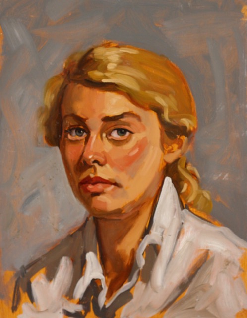 Portrait of Robin Nardi: oil on board, 40 x 30 cm, 1982