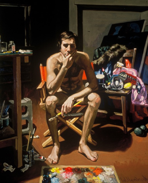 Self-Portrait; oil on canvas, 180 x 180 cm, 1985