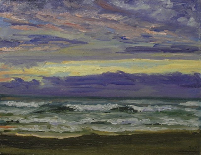 Sunset IV; oil on canvas, 31 x 40 cm, 1987