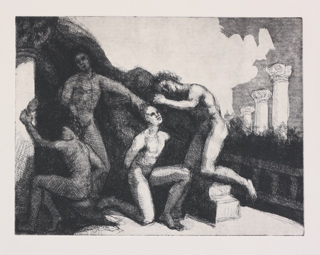 Iconoclasts I; etching-aquatint, 25 x 33 cm, 2004