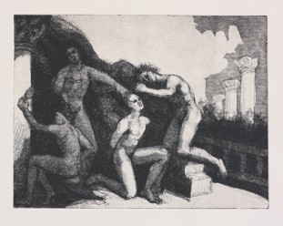 Iconoclasts I; etching-aquatint, 25 x 33 cm, 2004