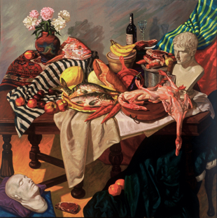Augustus and Napoleon; oil on canvas, 180 x 180cm, 1996 &ndash; Version 2.jpg