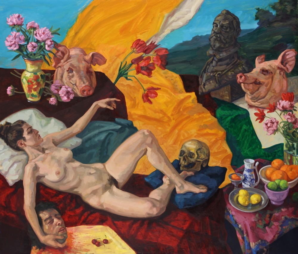 Salom&eacute;; oil on canvas, 180 x 210 cm, 2008
