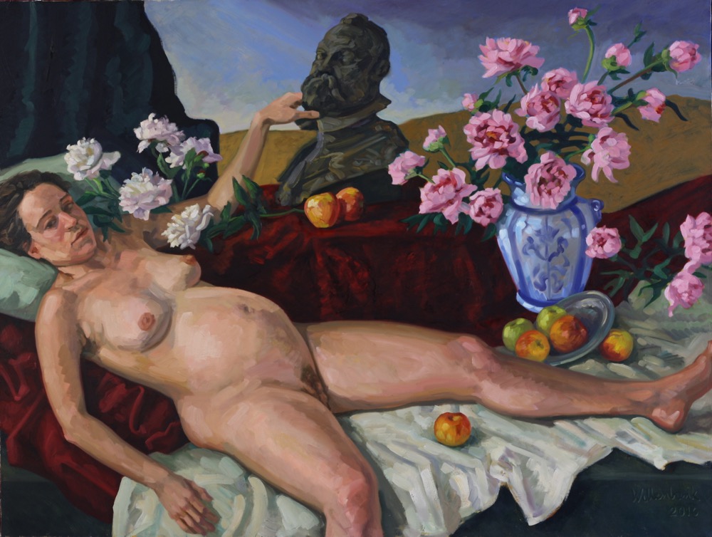 Callisto & Rudolf II; oil on canvas, 135 x 180 cm, 2008