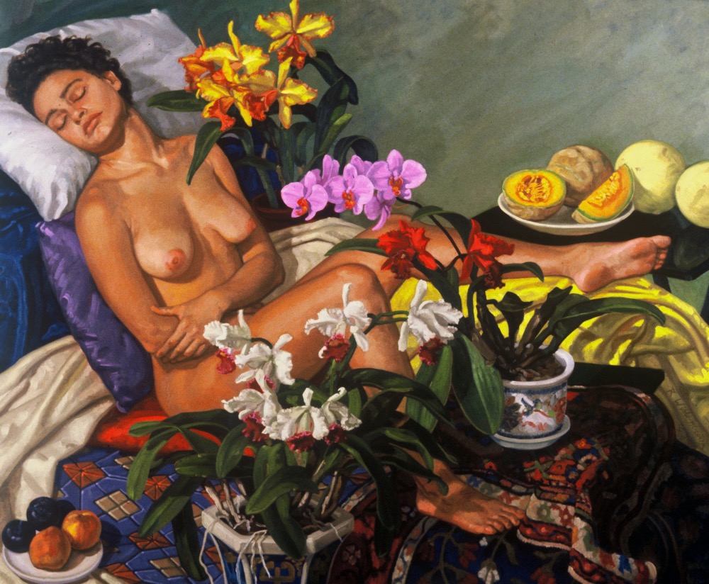 Orchidelirium; oil on canvas, 130 x 160 cm, 1993